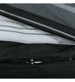 Ensemble de housse de couette noir et blanc 260x220 cm Coton