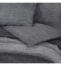 Ensemble de housse de couette gris foncé 260x240 cm Coton