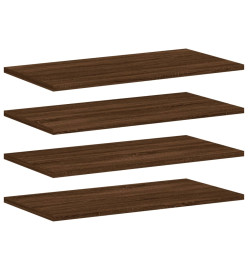 Étagères murales 4 pcs chêne marron 60x20x1,5cm bois ingénierie