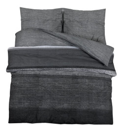 Ensemble de housse de couette gris foncé 225x220 cm Coton