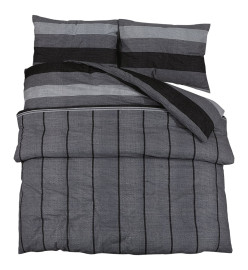 Ensemble de housse de couette gris foncé 260x220 cm Coton