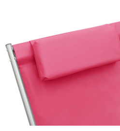 Chaises à bascule 2 pcs Acier Rose