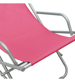 Chaises à bascule 2 pcs Acier Rose