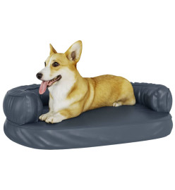 Lit pour chien ergonomique Mousse Bleu foncé 75x53cm Similicuir