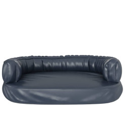 Lit pour chien ergonomique Mousse Bleu foncé 75x53cm Similicuir