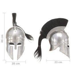 Casque de guerrier grec antique pour GN Argenté Acier