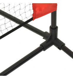 Filet de tennis Noir et rouge 600x100x87 cm Polyester