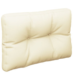 Coussin de palette crème 50x40x12 cm tissu