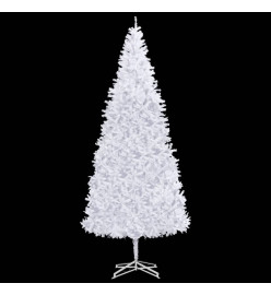 Sapin de Noël artificiel avec LED et boules 500 cm Blanc