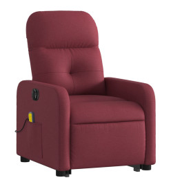 Fauteuil inclinable de massage électrique Rouge bordeaux Tissu