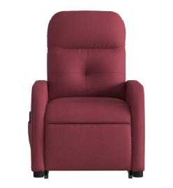 Fauteuil inclinable de massage électrique Rouge bordeaux Tissu