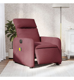 Fauteuil de massage inclinable électrique Rouge bordeaux Tissu