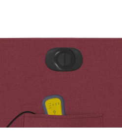 Fauteuil de massage inclinable électrique Rouge bordeaux Tissu