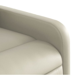 Fauteuil inclinable de massage Crème Similicuir