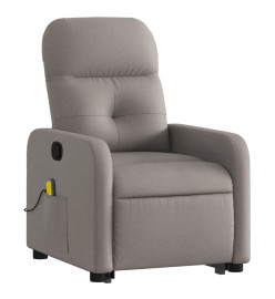 Fauteuil inclinable de massage Taupe Tissu
