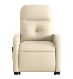 Fauteuil inclinable de massage électrique Crème Tissu