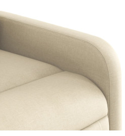 Fauteuil inclinable de massage électrique Crème Tissu