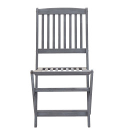 Chaises pliables d'extérieur 6 pcs Bois d'acacia solide