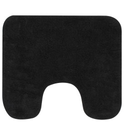 Jeu de tapis de salle de bain 3 pcs Tissu Anthracite