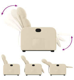 Fauteuil inclinable Crème Tissu