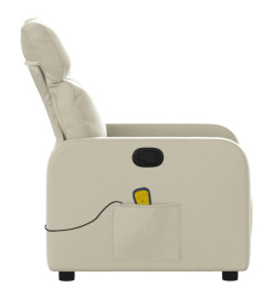 Fauteuil inclinable de massage Crème Similicuir