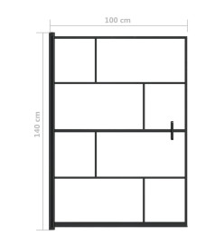 Cabine de douche ESG 100x140 cm Noir