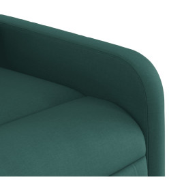Fauteuil inclinable de massage électrique Vert foncé Tissu