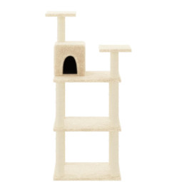 Arbre à chat avec griffoirs en sisal Crème 119 cm