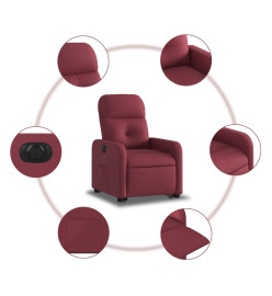 Fauteuil inclinable électrique rouge bordeaux tissu