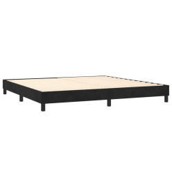 Lit à sommier tapissier et matelas Noir 200x200 cm Velours