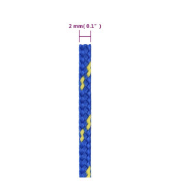 Corde de bateau Bleu 2 mm 250 m Polypropylène