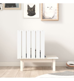 Maison pour chat Blanc 60x36x60 cm Bois de pin massif