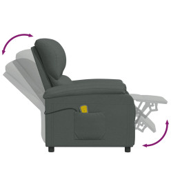 Fauteuil de massage Gris foncé Tissu