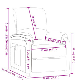 Fauteuil de massage Gris foncé Tissu