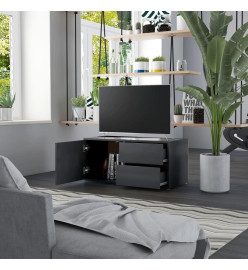 Meuble TV Gris 80x34x36 cm Aggloméré