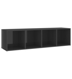 Meubles TV 2 pcs Gris brillant 142,5x35x36,5 cm Aggloméré