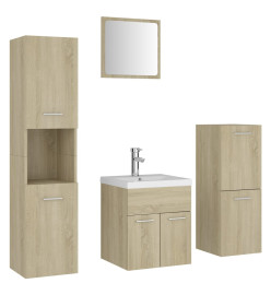 Ensemble de meubles de salle de bain Chêne sonoma Aggloméré