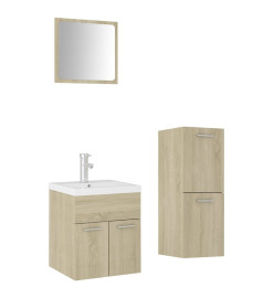 Ensemble de meubles de salle de bain Chêne sonoma Aggloméré