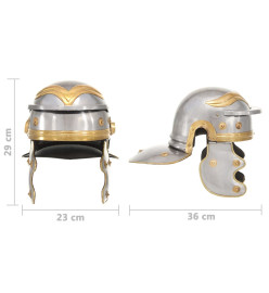 Casque de soldat romain antique pour GN Argenté Acier