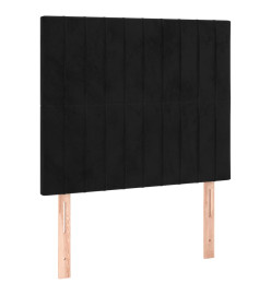 Têtes de lit 2 pcs Noir 100x5x78/88 cm Velours