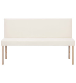 Banc 139,5 cm Crème Similicuir