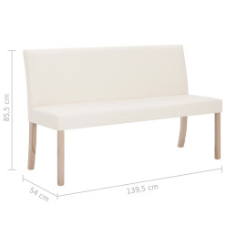 Banc 139,5 cm Crème Similicuir