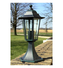 Lampes de jardin 2 pcs Vert foncé/Noir Aluminium