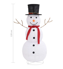 Figurine de bonhomme de neige de Noël à LED Tissu 120 cm