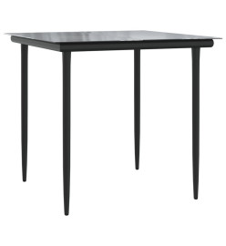 Ensemble à manger de jardin 5 pcs et coussins marron poly rotin