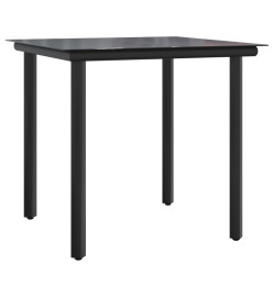Ensemble à manger de jardin 3 pcs et coussins marron poly rotin