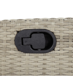 Ensemble à manger de jardin et coussins 9 pcs gris clair rotin