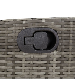 Ensemble de bistro 3 pcs avec coussins gris résine tressée