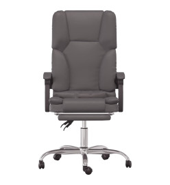 Fauteuil de massage inclinable de bureau Gris Similicuir