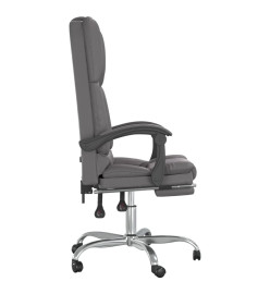 Fauteuil de massage inclinable de bureau Gris Similicuir